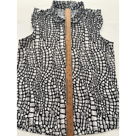 IBKUL 1/4 Zip Shirt Size Large Black Gray UPF 50 Golf Performance Pickleball - Picture 9 of 15